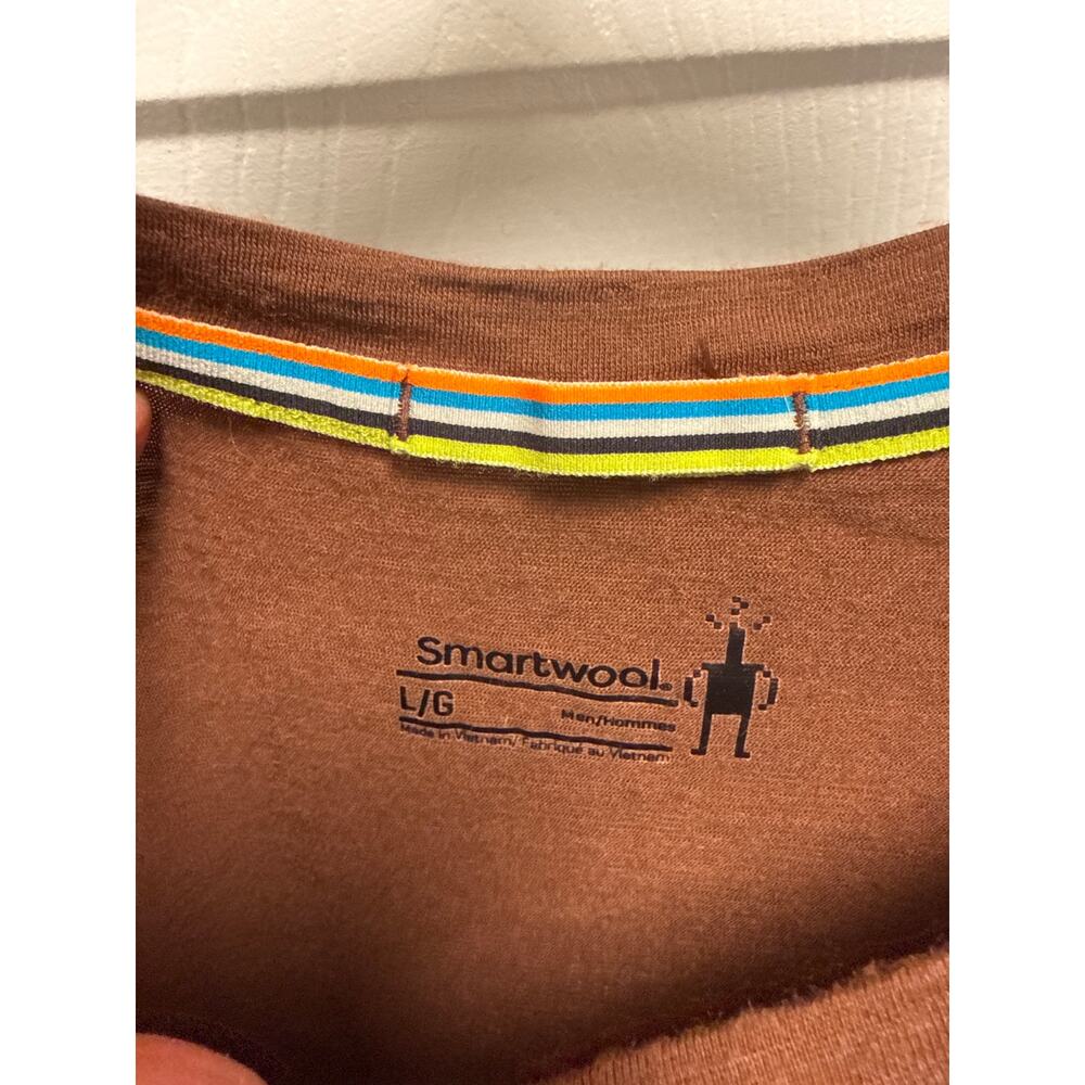 Smartwool Men’s Merino Wool Short Sleeve Base Layer Tee Brick Red Size Large - Picture 4 of 5